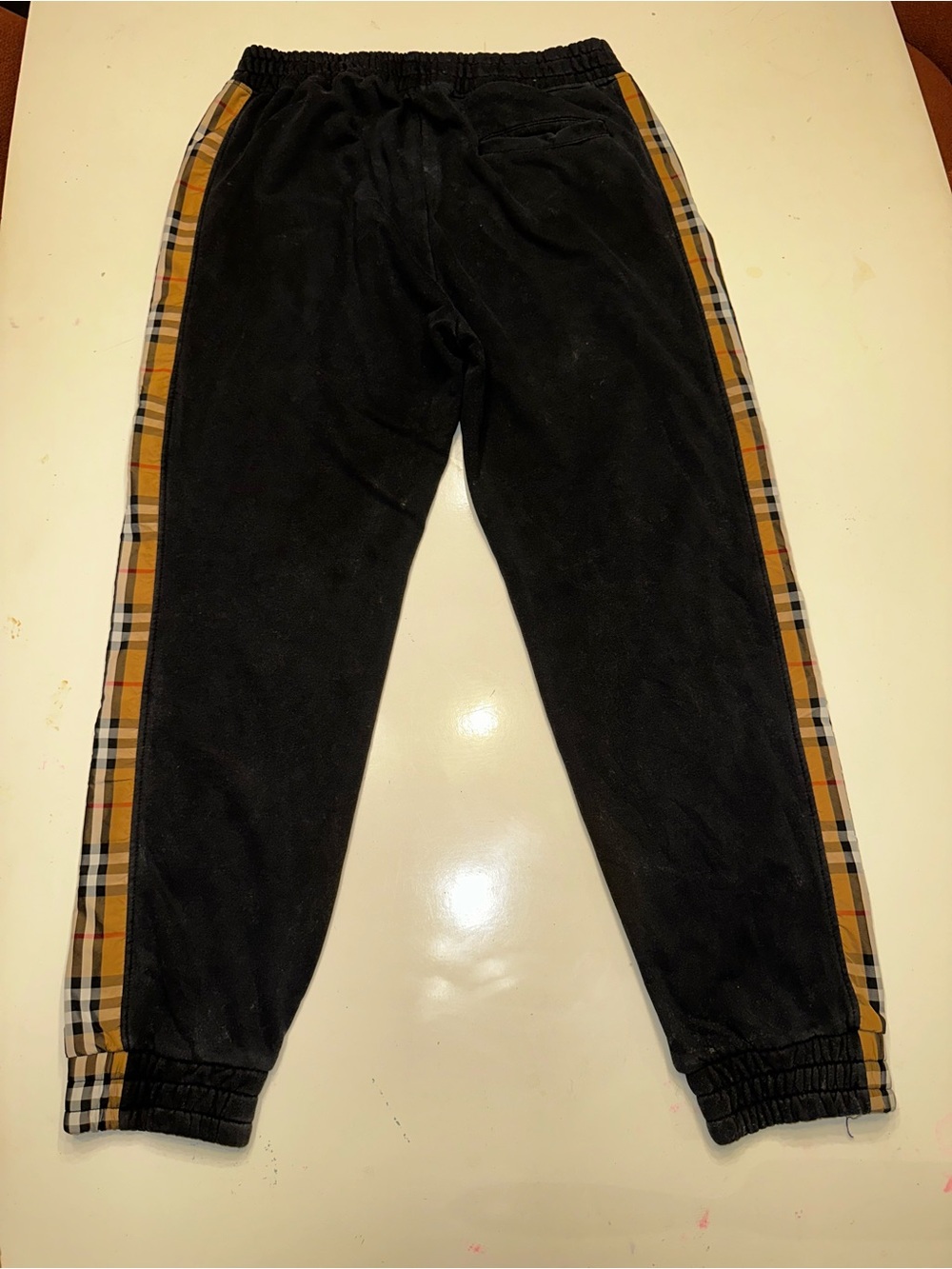 Burberry Men’s Black Jogger Pants with Novacheck sweatpants Size Medium - Picture 6 of 9